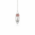 Pendule Double Pouvoir en quartz rose et cristal de roche