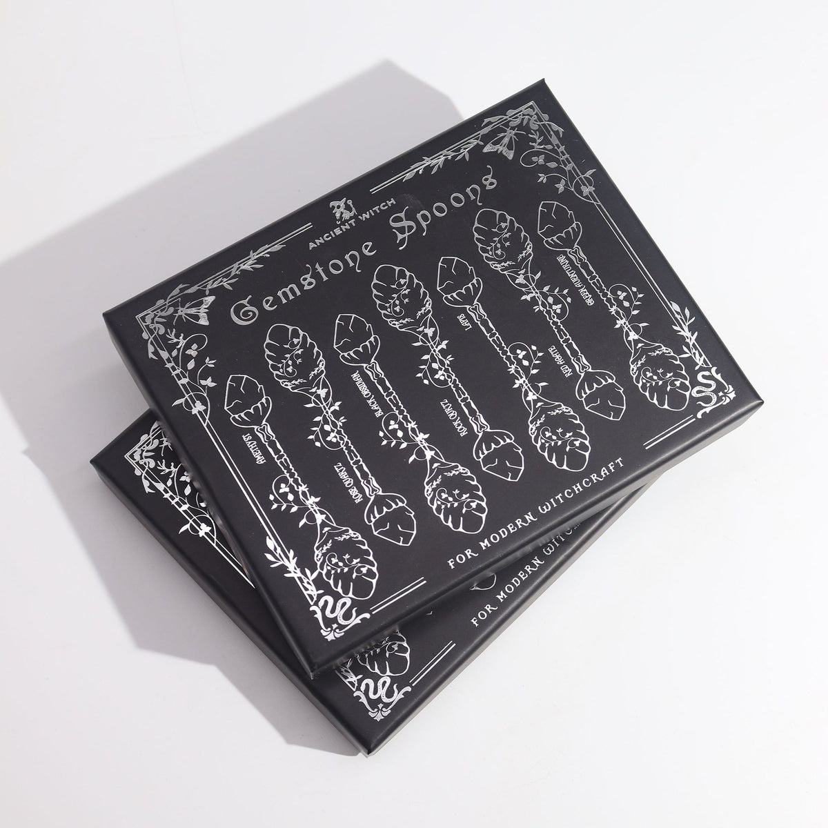 Set de 7 cuillères décoratives de sorcière – finition bronze