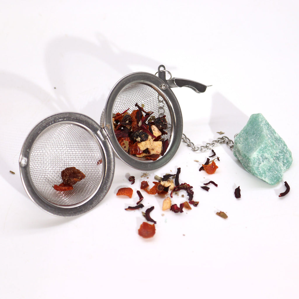 Infuseur à thé en obsidienne noire – pierre brute