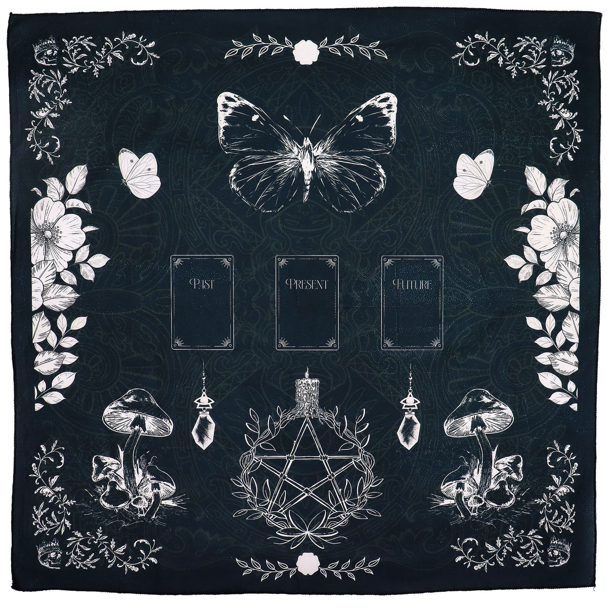 Tissu de tirage de tarot Ancient Witch – 75 × 75 cm