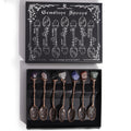 Set de 7 cuillères décoratives de sorcière – finition bronze