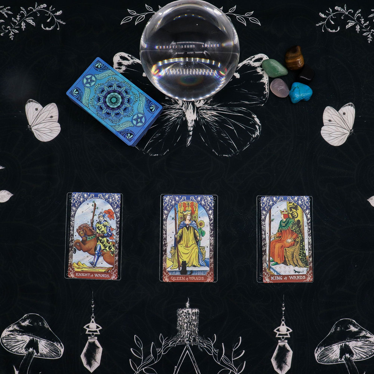 Tissu de tirage de tarot Ancient Witch – 75 × 75 cm
