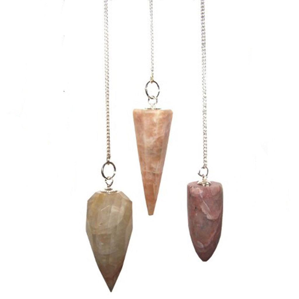 Pendule divinatoire en pierre de lune